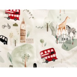 Tissu Voyage à Londres - Coton premium OekoTex