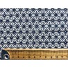 Tissu Saki bleu indigo fond blanc - Coton OekoTex