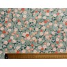 Japan addict : Tissu Hokkaïdo fleurs japonaises fond ciel - Coton OekoTex