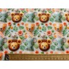 Tissu 3D Animaux de la jungle - Coton OekoTex