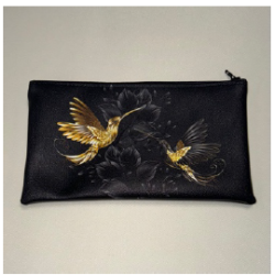 Coupon-patron Colibris dorés tuto Trousse parfaite Viny DiY - 2 matières disponibles