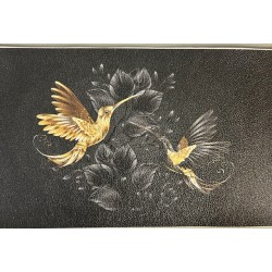 Coupon-patron Colibris dorés tuto Trousse parfaite Viny DiY - 2 matières disponibles